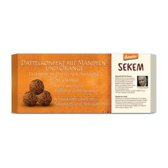   Sekem biodinamikus demeter mandulás narancsos datolyagolyó 120 g