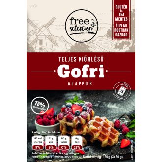 Free selection teljes kiőrlésű gofri alappor 3x50g 150 g