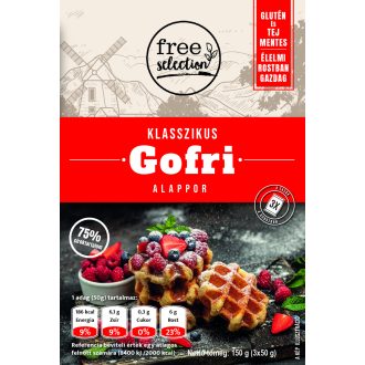 Free selection klasszikus gofri alappor 3x50g 150 g