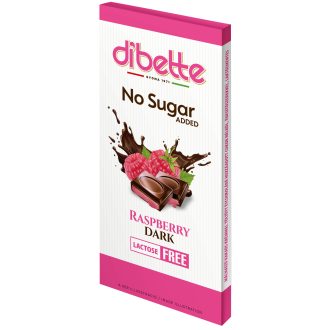   Dibette Nas málnás krémmel töltött étcsokoládé tábla, hozzáadott cukor nélkül, édesítőszerekkel 80 g