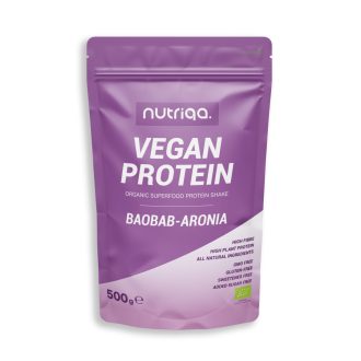 Nutriqa bio vegán baobab-arónia protein shake 500 g
