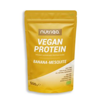 Nutriqa bio vegán banán-mesquite protein shake 500 g