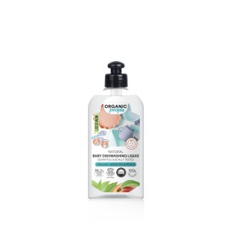   Organic People mosogatószer babaedényekhez bio zöld teával és őszibarackkal 350 ml