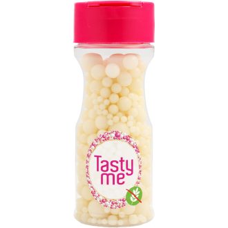   Tasty Me gluténmentes cukorgyöngy tortadekor mix fehér 70 g