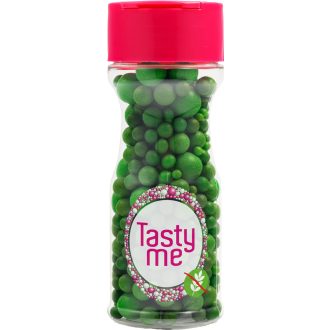   Tasty Me gluténmentes cukorgyöngy tortadekor mix sötétzöld 70 g