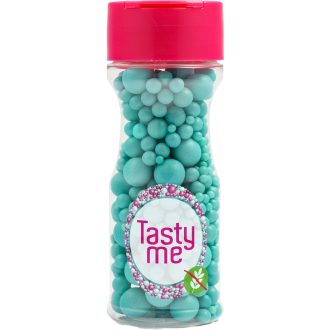  Tasty Me gluténmentes cukorgyöngy tortadekor mix türkiz 70 g