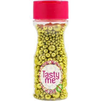   Tasty Me gluténmentes metallic pearls tortadekor mix arany 75 g