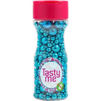   Tasty Me gluténmentes metallic pearls tortadekor mix kék 75 g