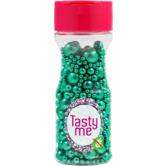   Tasty Me gluténmentes metallic pearls tortadekor mix zöld 75 g
