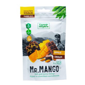   George & Stephen mr. mango prémium aszalt mangó szelet csokival bevonva 3x20g 60 g
