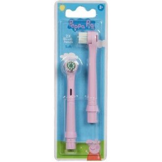   Peppa Malac 2 db pótkefe pink elemes gyermek fogkeféhez 1 db