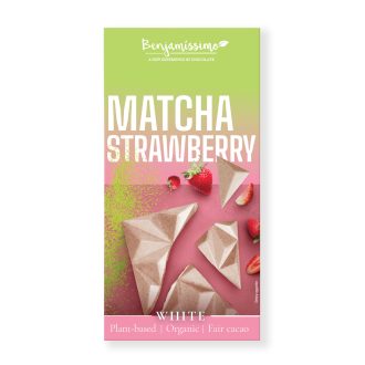 Benjamissimo bio vegán csokoládé matcha eper 60 g