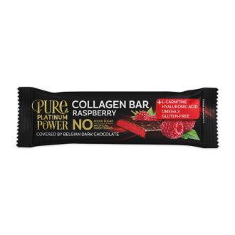   Pure Platinum Power belga étcsokoládéval mártott málnás-túrós kollagén szelet 30 g