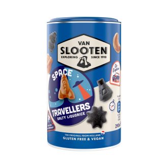   Van Slooten gluténmentes és vegán sós medvecukor space travellers 210 g