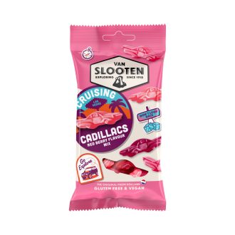   Van Slooten gluténmentes és vegán pirosgyümölcsös gumicukor mix cruising cadillacs 60 g