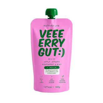   Nutrino Lab veeeery gut - málna és menta pre- és probiotikus gyümölcspüré 180 g