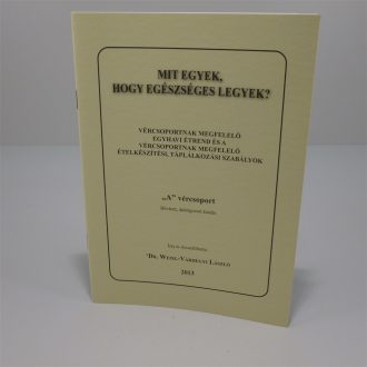 Könyv: mit egyek... "a" vércsoport 1 db