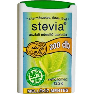 Stevia tabletta mellékíz mentes 200 db