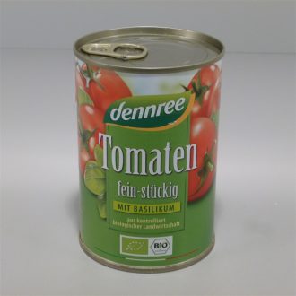 Dennree bio paradicsomkocka bazsalikomos 400 g