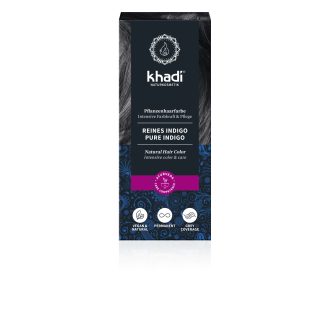 Khadi bio hajfesték por kékesfekete-indigó 100 g