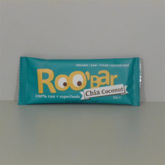 Roobar 100% raw bio gyümölcsszelet chia mag-kókusz 30 g