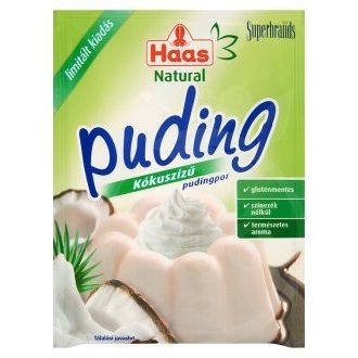 Haas natural pudingpor kókuszízű 40 g