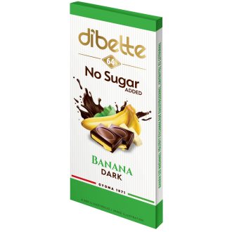   Dibette NAS banán ízű krémmel töltött étcsokoládé hozzáadott cukor nélkül 80g