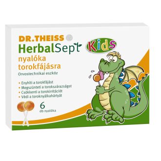   Dr.Theiss herbalsept nyalóka torokfájásra - narancs ízesítésű 6 db 85 g