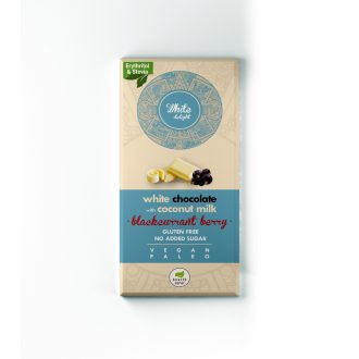   Health Market White Delight Kókusztejes fehércsokoládé liofilizált egész feketeribizlivel 80g