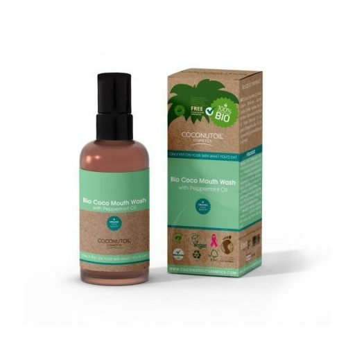 Coconutoil cosmetics bio coco szájvíz borsmentával 100 ml