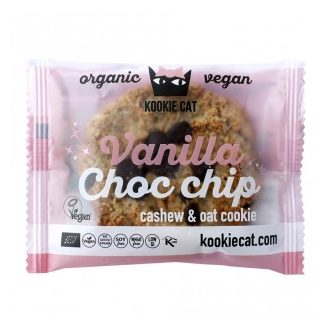 Kookie Cat bio vegán kesudiós zabkeksz vanília-csoki 50 g