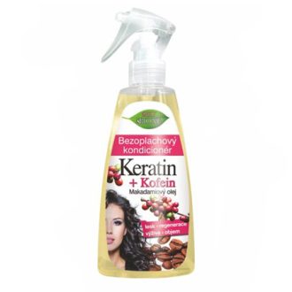   Bione cosmetics keratin+koffein+makadámiamagolaj öblítés nélküli kondícionáló spray 260 ml