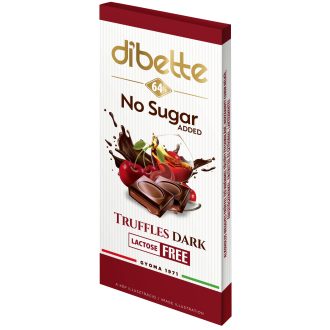   Dibette NAS alk meggy trüffel izű krém töltött étcsok hozzáadott cukor nélkül 80g laktózment, maltittal 52% kakaó