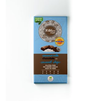   Dia-Wellness - Health Market Milkless Delight Kókusztejes csokoládé kókuszchipsszel 80g