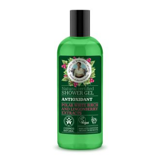  Babushka Agafia bio tusfürdő gél antioxidáns sarki fehérnyír- és vörösáfonya-kivonattal 260 ml