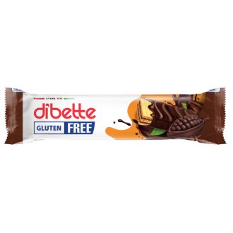   Dibette kakaós ét mártott, kakaós krémmel töltött ostya fruktózzal gluténmentes 26 g