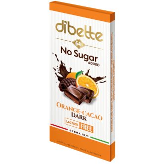   Dibette nas narancs ízű kakaós krémmel töltött étcsokoládé hozzáadott cukor nélkül maltittal, laktózment, 52% kakaó 80 g