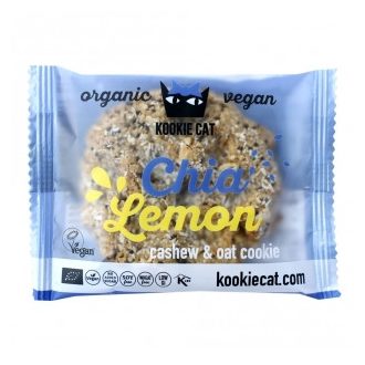   Kookie Cat bio vegán gluténmentes chia és citrom kesudiós zabkeksz 50 g