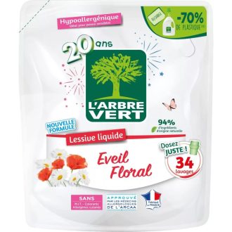   Larbre vert folyékony mosószer utántöltő virág illattal 34 mosás 1530 ml