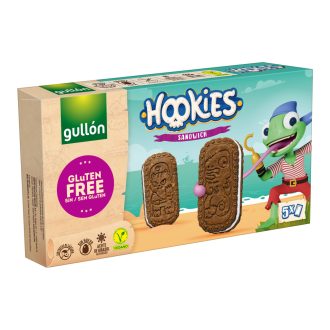   Gullón hookies gluténmentes kakaós szendvicskeksz krém töltelékkel 230 g