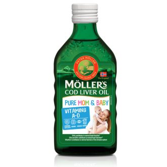   Möllers omega-3 halolaj étrend-kiegészítő a- és d-vitaminnal mom and baby 250 ml