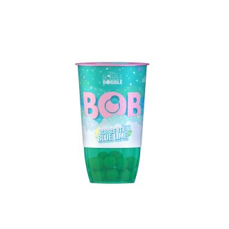   Bob bubble tea zöld teából készült üdítőital citrom- és almalével, limelét tartalmazó italgyöngyökkel 360 ml