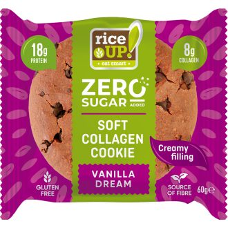 Rice Up zero kollagén, protein keksz vanília ízű 60 g