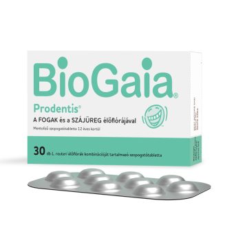   Biogaia prodentis szopogatótabletta mentol ízű 12 éves kortól 30 db