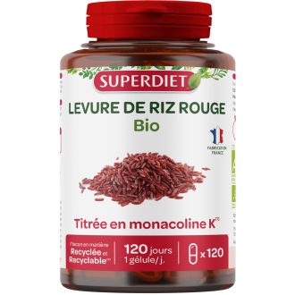   Superdiet vörös élesztős rizs - a szív egészségének támogatására vegán 120 db