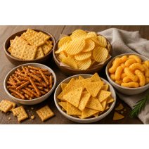 Sós kekszek, sütemények, snackek