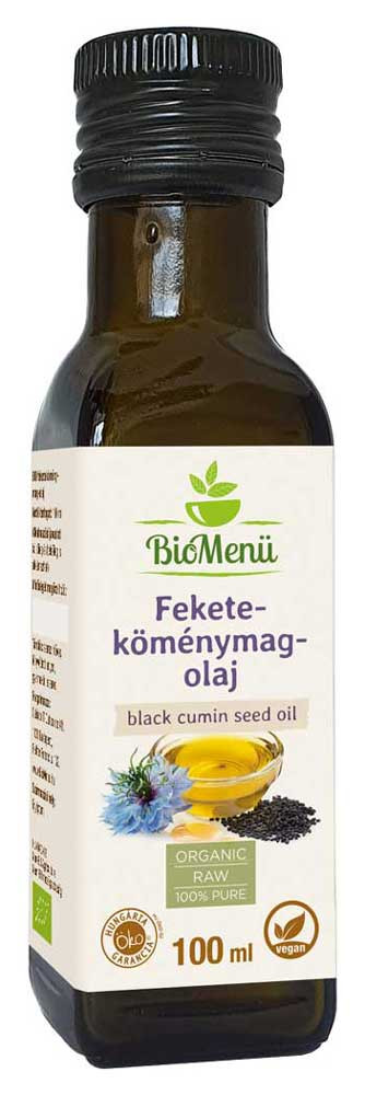 BioMenü Bio Feketeköménymag-olaj 100 ml – Hidegen sajtolt, 100%-os bio olaj